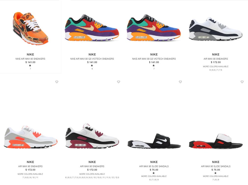 Nike Air Max 90 20% off with code LVR20Men  https://bit.ly/2ZSZKbM Women  https://bit.ly/33JLZgK 