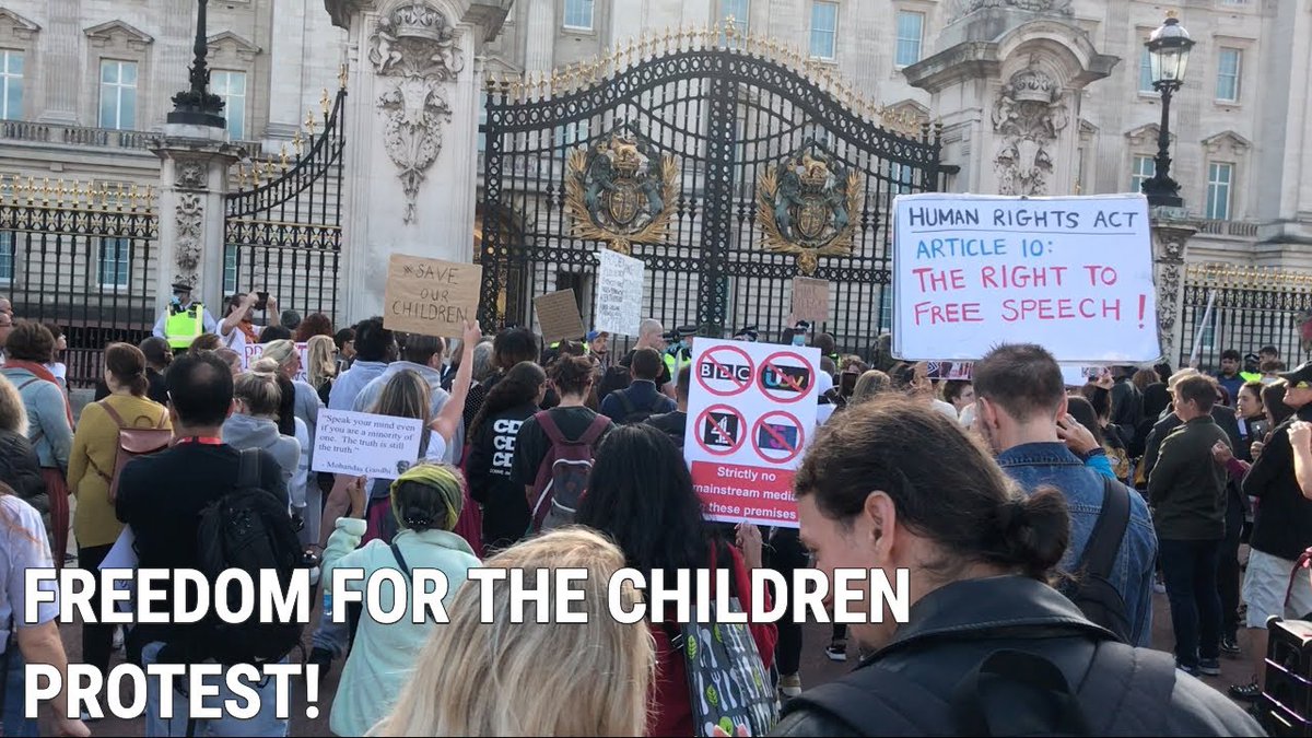 Freedom for the children protest in front of Buckingham Palace #London | 05-Sep-2020 - <a href="/YouTube/">YouTube</a> buff.ly/2RI8xck via Met-A-Nature #World #News procured by #HNG - bit.ly/2gqzgck @GoogleNews #Luton #ForeverFamilyUK #XYZ