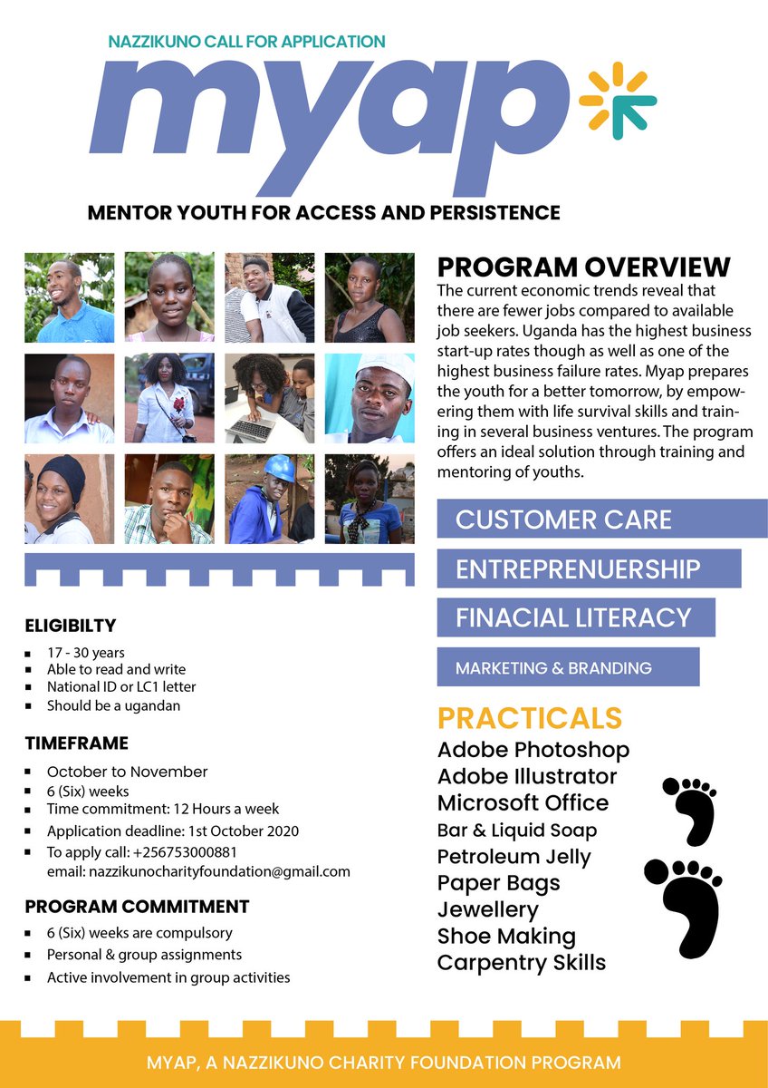nazzikuno's tweet photo. Few weeks ago @nazzikuno launched call for application of #Myap "Mentor Youth for Access and Persistence"  in Rubaga Divison, where we are going to equip the youths between 17 to 30 years of age with hands-on skills and help them start their own businesses  1/2 https://t.co/besJi5CFGc
