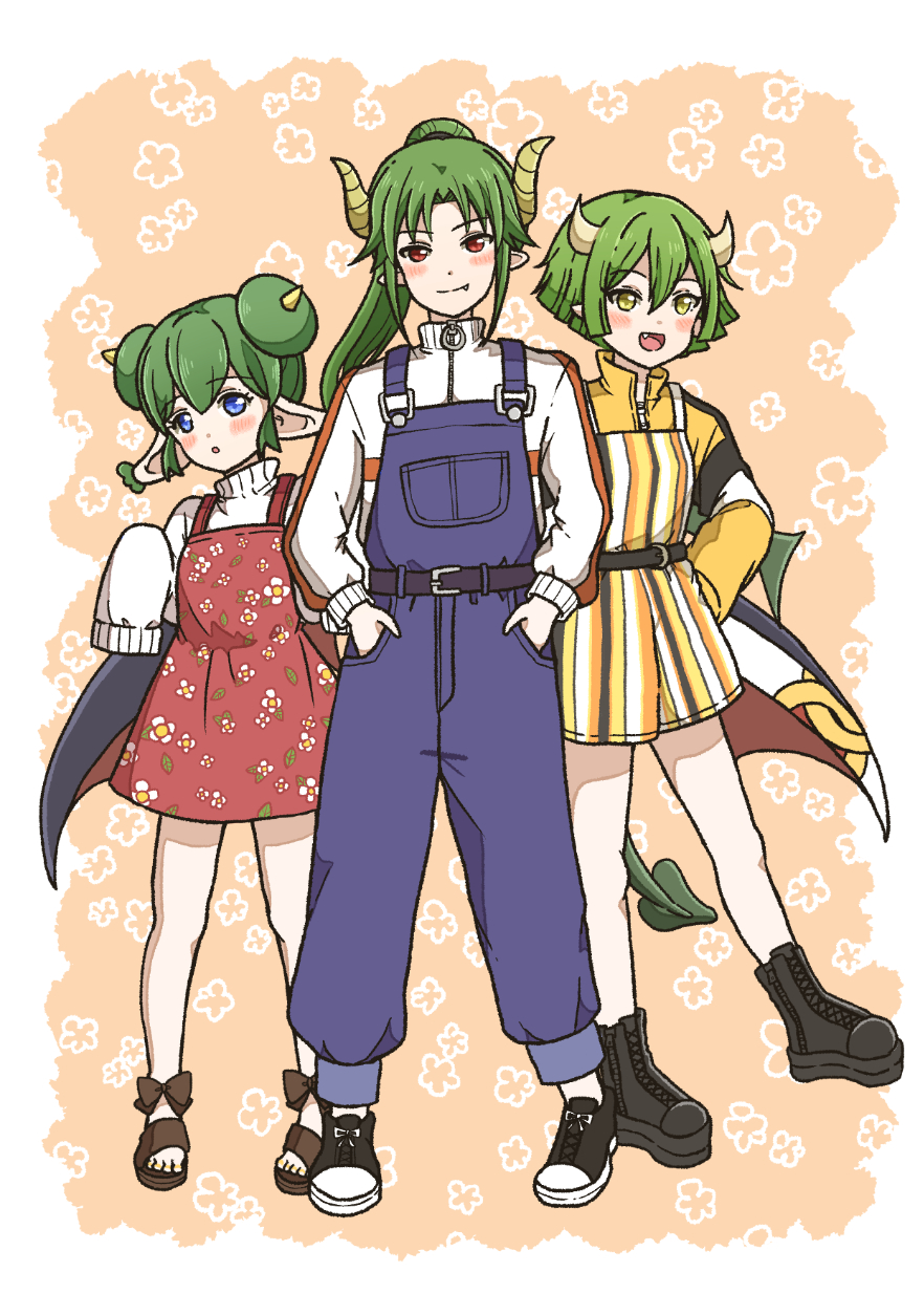 ええっぱ サタンドラコリデルちゃん私的サロペット ファッション 角っこトリオ大好きです ぷよクエ ぷよぷよ イラスト T Co Okzhirj0qb Twitter