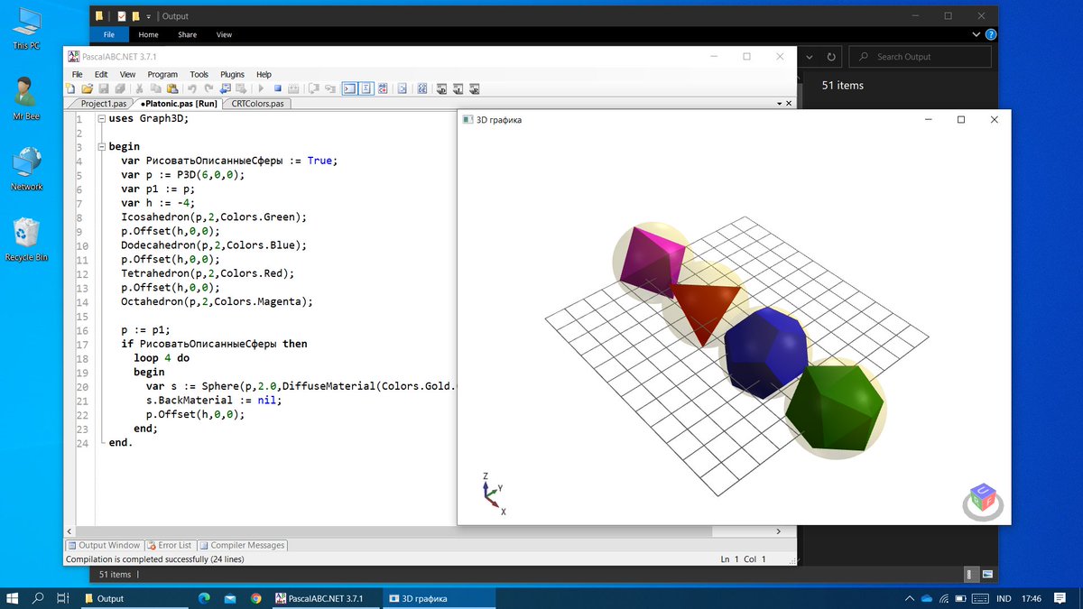 pak_lebah's tweet photo. Akhir pekan kali ini diisi ngoprek #PascalABC .Net di #Windows. Sekilas buka contoh2 programnya, ini akan lebih menarik dari #Delphi. Tak kusangka fiturnya cukup keren dan canggih disertai IDE yg sederhana dan ringan, juga kencang. Dialek #Pascal-nya pun masih sederhana. 👍 https://t.co/FPMSstj4FV