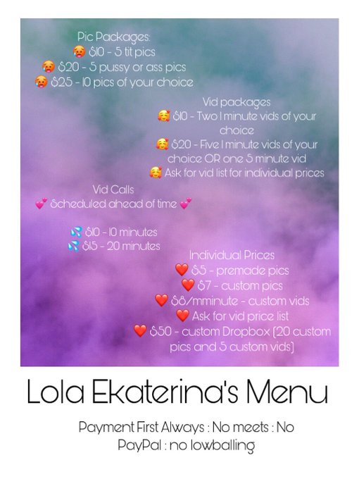 Finally made a new menu with the basic things I offer 🥵🥰 https://t.co/bDlJqNsNA5<a href="/tag/newprofilepic"class="tags"><span>#newprofilepic</span></a>