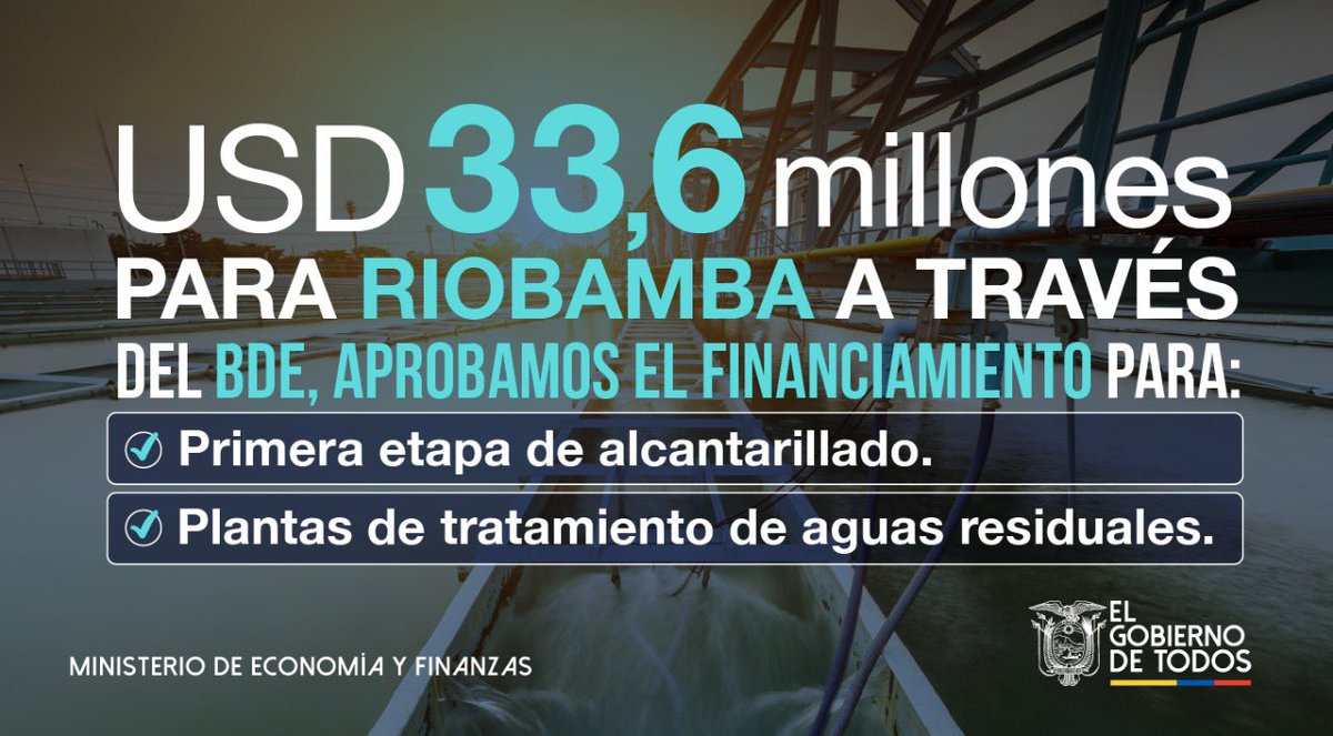 RichardM_A's tweet image. ¡Destinamos ➕ de USD 51 millones para beneficiar a todos en #Riobamba, #Esmeraldas y #LaTroncal! 🤝
A través del @BDEcuadorBP, aprobamos el financiamiento para obras como:
- Construcción del sistema de agua potable🚰 y alcantarillado.
- Mejoramiento de vías 🛣️.
#JuntosEcuador🇪🇨