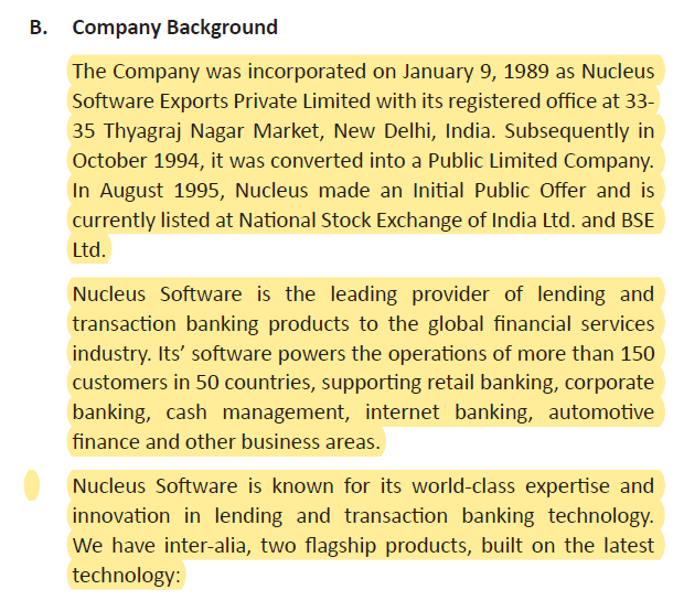 Nucleus Software ( #NucleusSoftware) 8. Company background 9. Flagship products - FinnOne & FinnAxia 10. Review of business & outlook 11. Covid-19 pandemic response