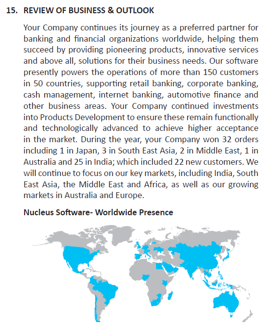 Nucleus Software ( #NucleusSoftware) 8. Company background 9. Flagship products - FinnOne & FinnAxia 10. Review of business & outlook 11. Covid-19 pandemic response