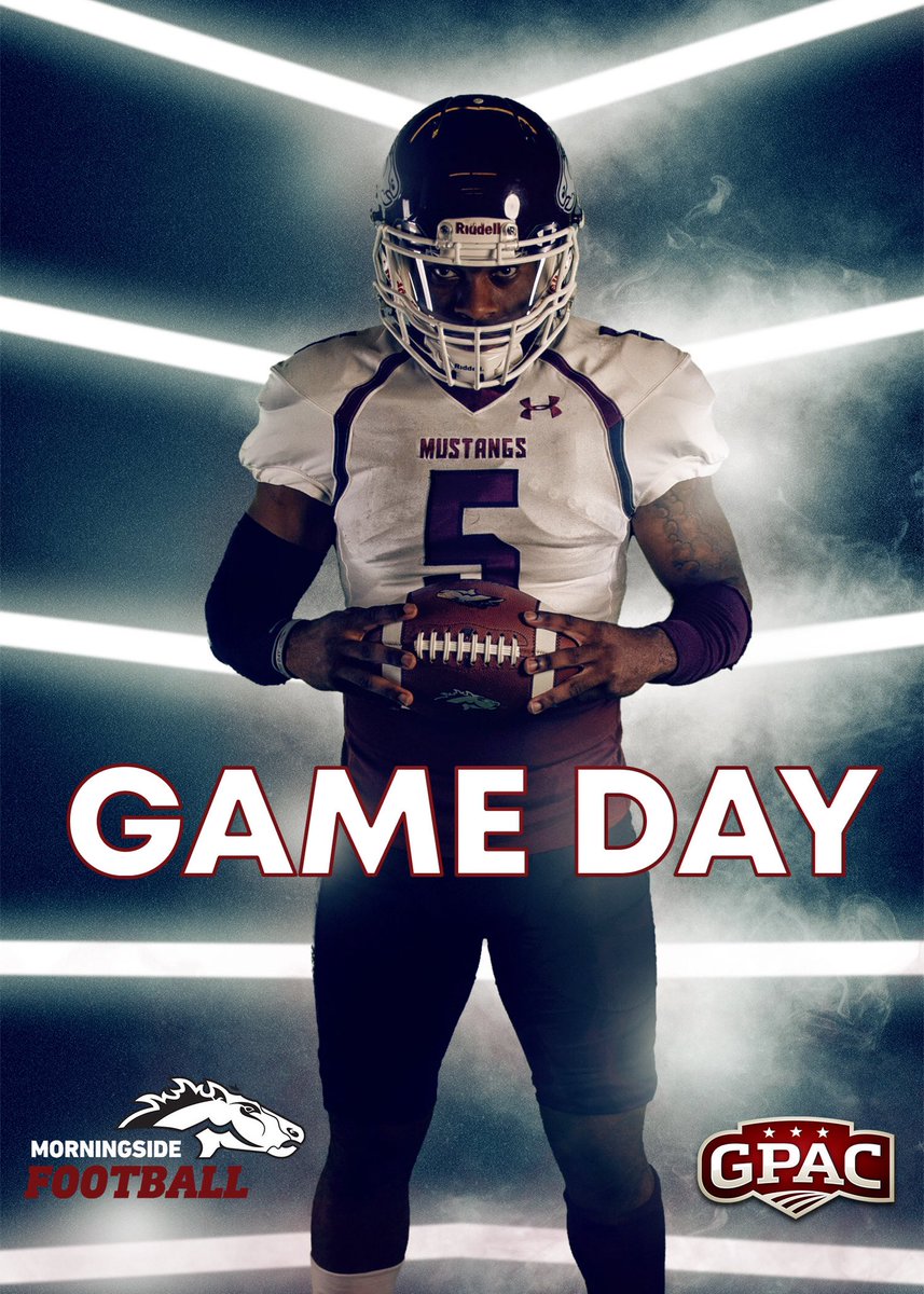 Mustang Nation, it’s Game Day!!!  
                  
🆚️ Midland University 
🏟 Heedum Field
⏰ 1:00 pm  Kickoff
📺 portal.stretchinternet.com/midland/