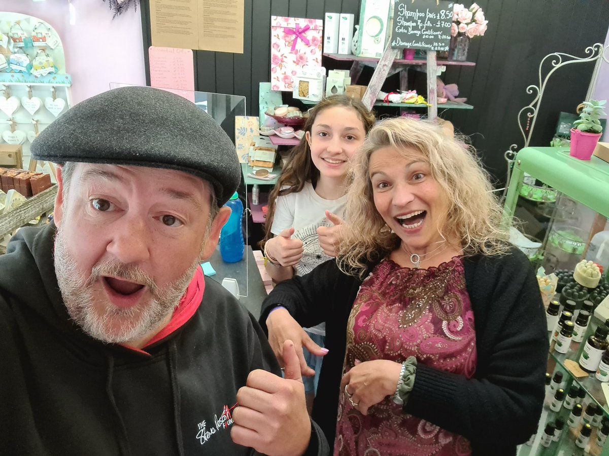 Special visit in the shop today! <a href="/JohnnyVegasReal/">Johnny Vegas</a> 
Amazing!!
#Kendal #shoplocal #soapmaker #LakeDistrict #southcumbria