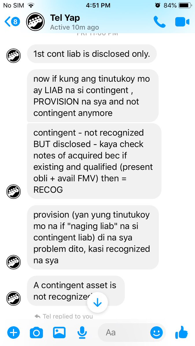 MangahasJC's tweet photo. What a wonderful conversation with mam tel because I really wonder how do we recognize or account a contingent asset or liability💯🥺
@telyap2
#Todayilearned #ABUSCOM #BSA3A #CBEAN #LCUP https://t.co/FWzCAp2TRt