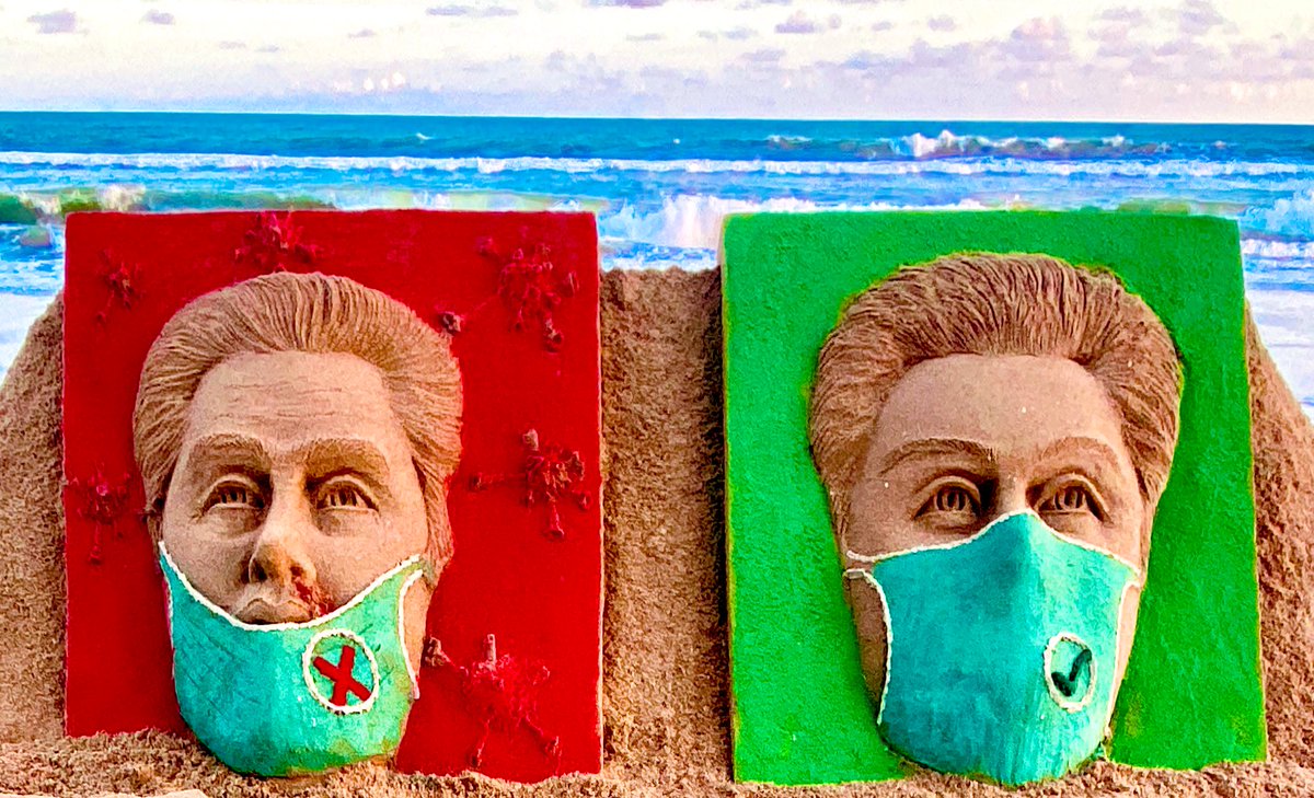 Wear #Mask properly ...Stay in green zone #StaySafe #BeatCovid19 #WearAMask . My awareness through SandArt at Puri beach.