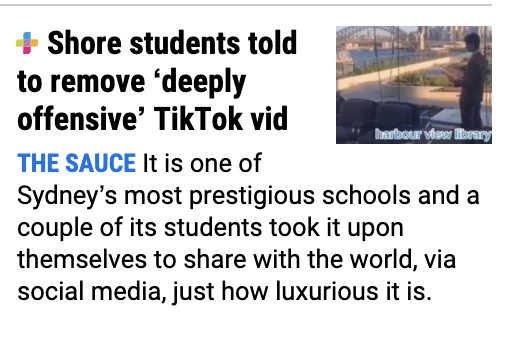 DavidShoebridge's tweet image. This video isn't the problem - it's the fact this richly appointed school gets public $$ while so many public schools are desperate for even the most basic facilities - the kids get it, why don't politicians?