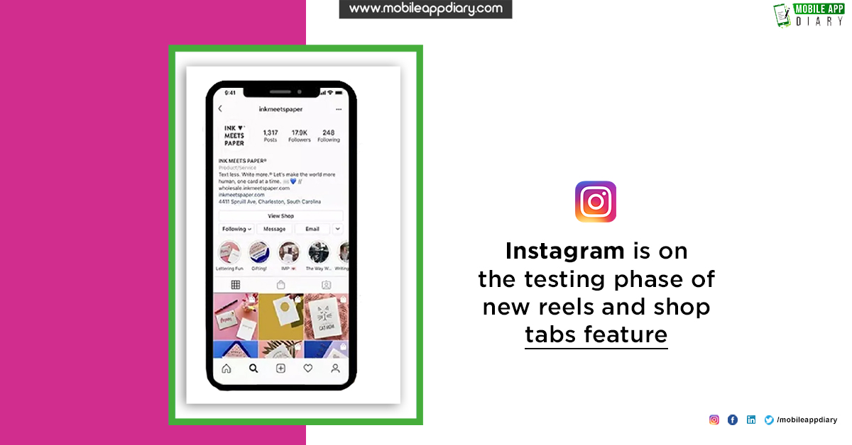 mobileappdiary's tweet photo. Instagram is on the verge of launching yet another update in the form of reel and shop tab which will be present on the bottom navigation bar.
@instagram
#MAD #Mobile #MobileApps #Apps #NewUpdate #AppsToKnow #Google #Ios #NewVersion #GoogleUpdate #Instagram #InstagramUpdate https://t.co/Ub8VD6rPk1