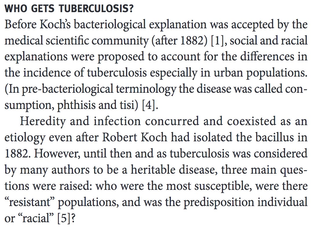 305) Koch is briefly mentioned here, due to his purported “discovery” of the bacteria that “cause” tuberculosis. However, the far more interesting theme in this article is the analysis of Jews’ unique resistance to this particular disease.