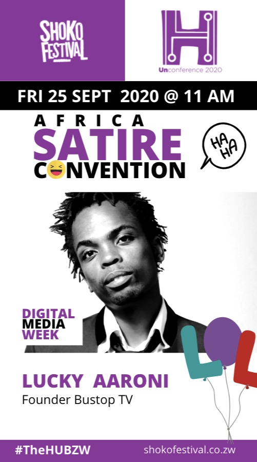 zikomenard's tweet photo. Africa Satire C😀nvention 1st edition on 25-09-20, get ready for some comic relief!!! 🔥
#Shoko2020
#DigitalMediaWeek
#TheHubZW https://t.co/JfIZR71Ewl