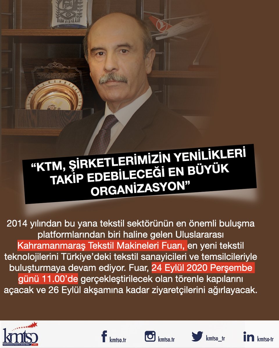 “KTM, ŞİRKETLERİMİZİN YENİLİKLERİ TAKİP EDEBİLECEĞİ EN BÜYÜK ORGANİZASYON” <a href="/sahinbalcioglu/">Şahin Balcıoğlu</a>  #KMTSO devamı : instagram.com/p/CFT9XtpjosT/…