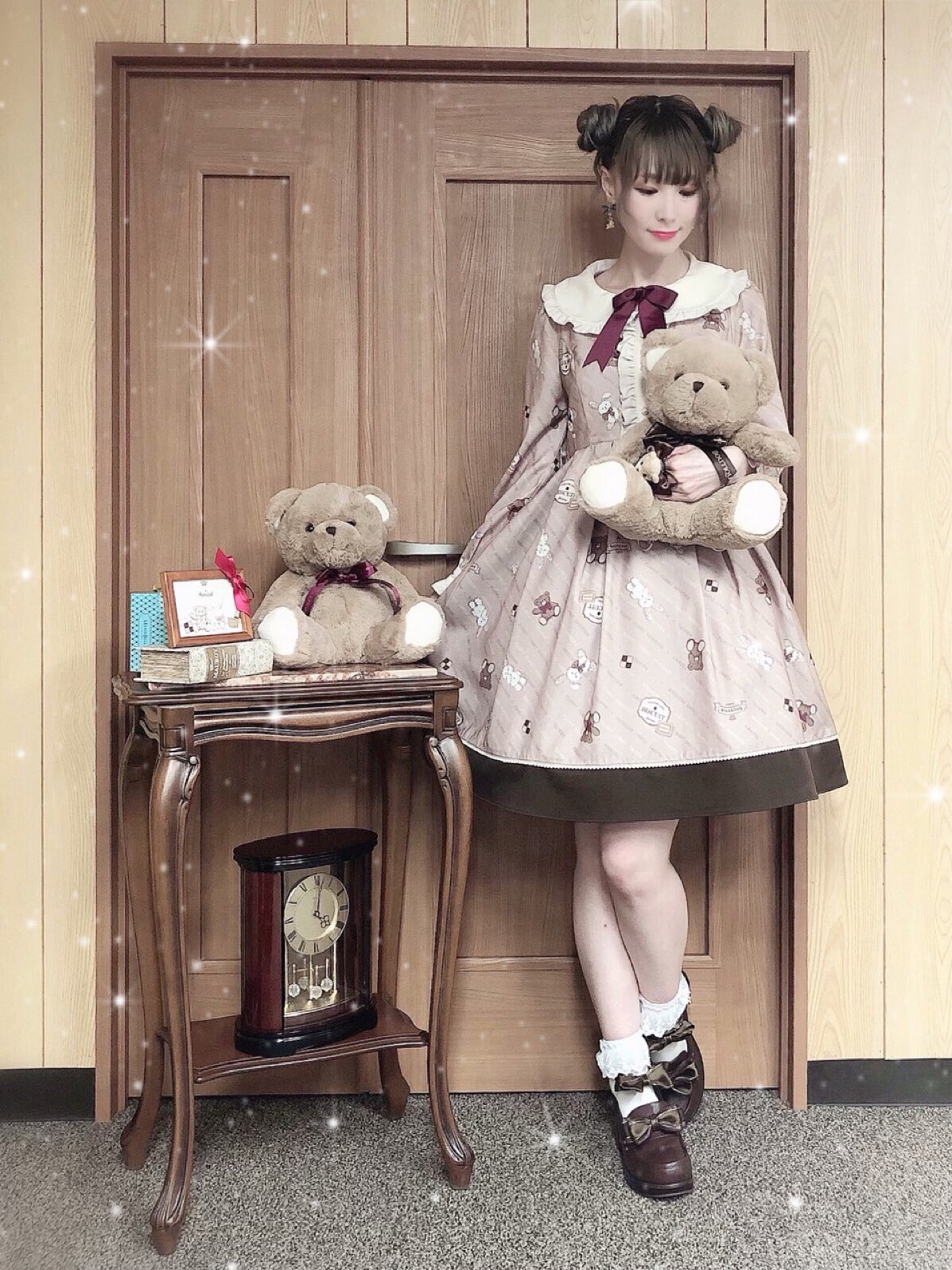 تويتر なべさま على تويتر クマさんコーデ 大 大 大人気のfluffy Yummy Souveirワンピース 髪型もくま耳ヘアにしてみました リュックもクマさんで合わせるのがおすすめです ワンピ 9 900 テディベアリュック 6 490