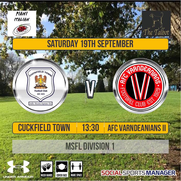 CuckfieldTownFC's tweet image. ⚽️MATCH DAY⚽️
1st XI take on @AFCVarndean II's in game one of Double Dipper Day. Some fantastic performances so far this season, so will push hard to keep our unbeaten start going 💪, and hopefully #2attheback won't need to make an appearance today 🤞

#COYWB