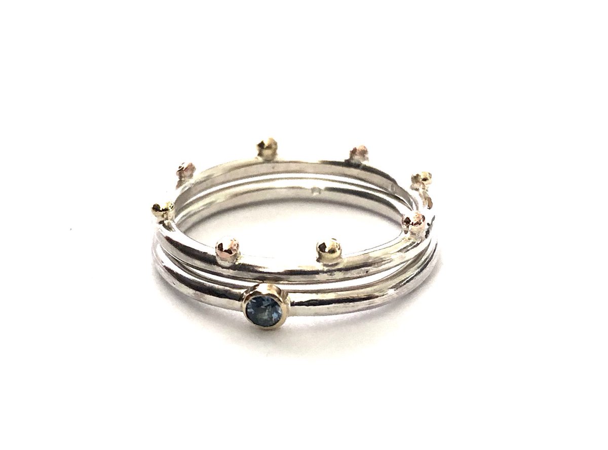 Stacking rings with little sapphire