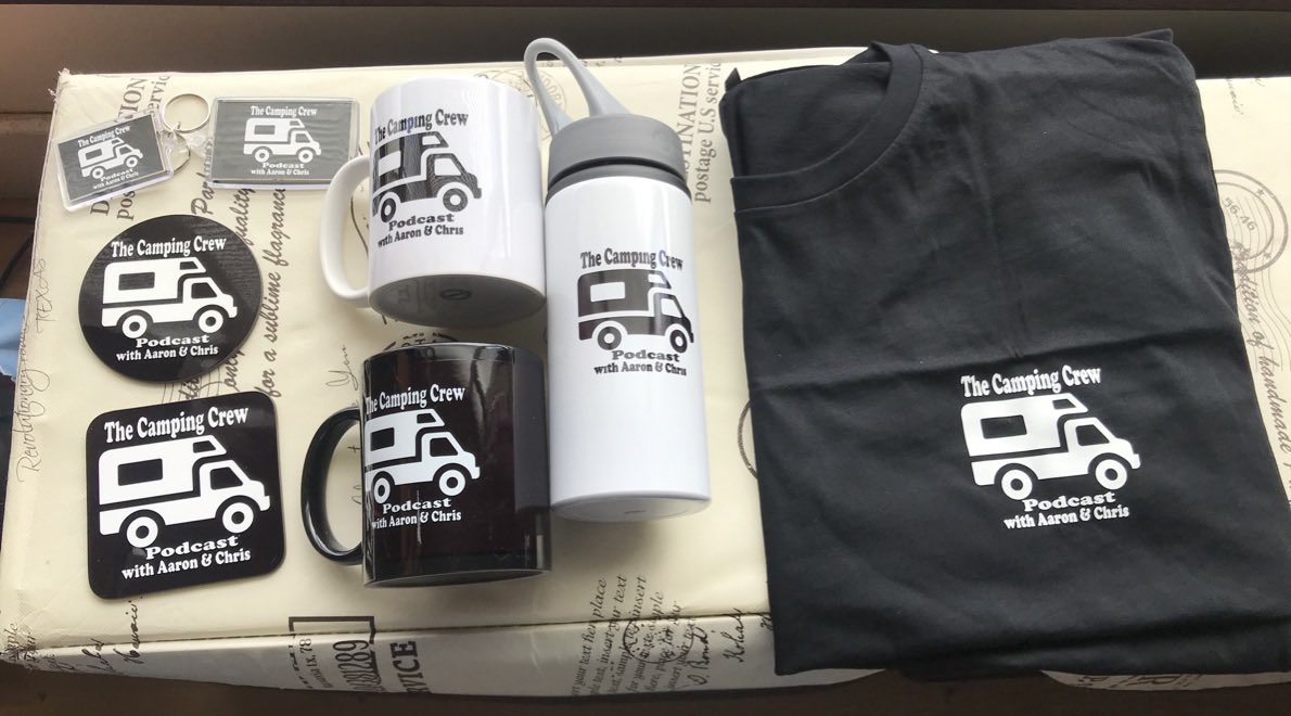 TheCampingCrew's tweet photo. You can support us by ordering and displaying some of our goodies. Visit https://t.co/1gKzfAeywi . We have kept the prices very reasonable. 

#Podcast #motorhome #vanlife #camping #camper #campervan #caravan #campingireland #irishcamping #Campsite #Spotify https://t.co/IrPu61ArWz