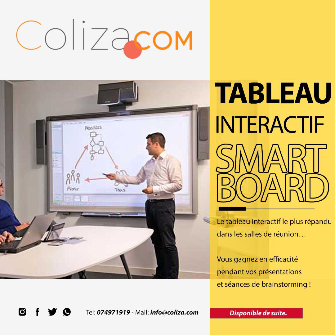 #Tableau #Interactif (TBI) #SMARTBoard SBX885ix2-SMP

Le tableau interactif le plus répandu dans les #salles de #réunion…

Vous gagnez en #efficacité pendant vos #présentations et #séances de #brainstorming !
