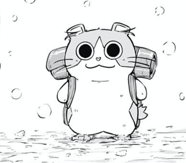最終話でラムダが背負っているのはグラウンドシート、ブランケット、そしてリュック。
リュックの中はお菓子ですね。たぶん。
人間捜索用のオートマタ・λも、ただのキャンパーになった。