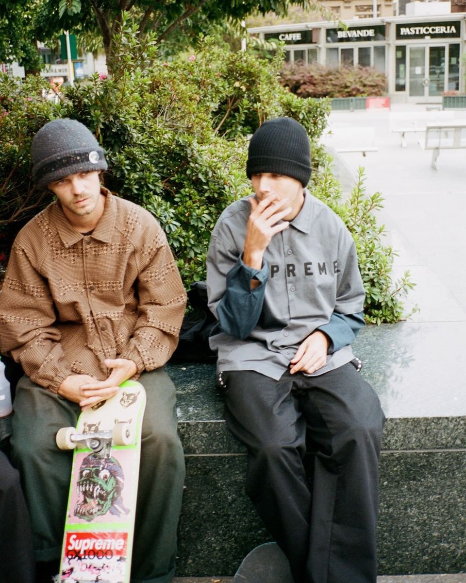 supreme 2-tone work shirts M