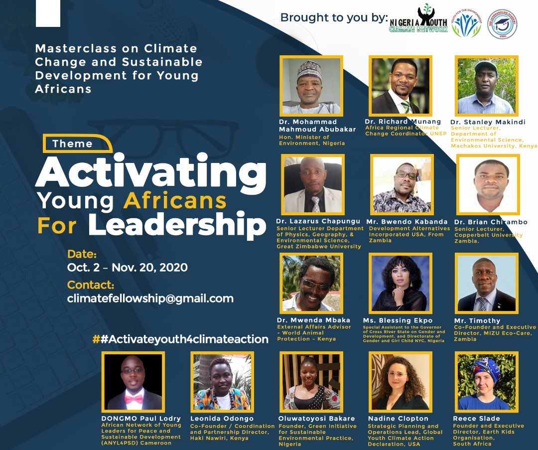 I will be joining other young Africans to learn and explore #ClimateChange and #sustainabledevelopment actions in the context of Africa at the masterclass series virtual convening. Really excited for this @NNyocn <a href="/Env_Reform/">Elujulo Opeyemi</a> <a href="/tla_africa/">The Learnaholics Academy👩‍🎓👨‍🎓</a> #ActivateYouth4ClimateAction