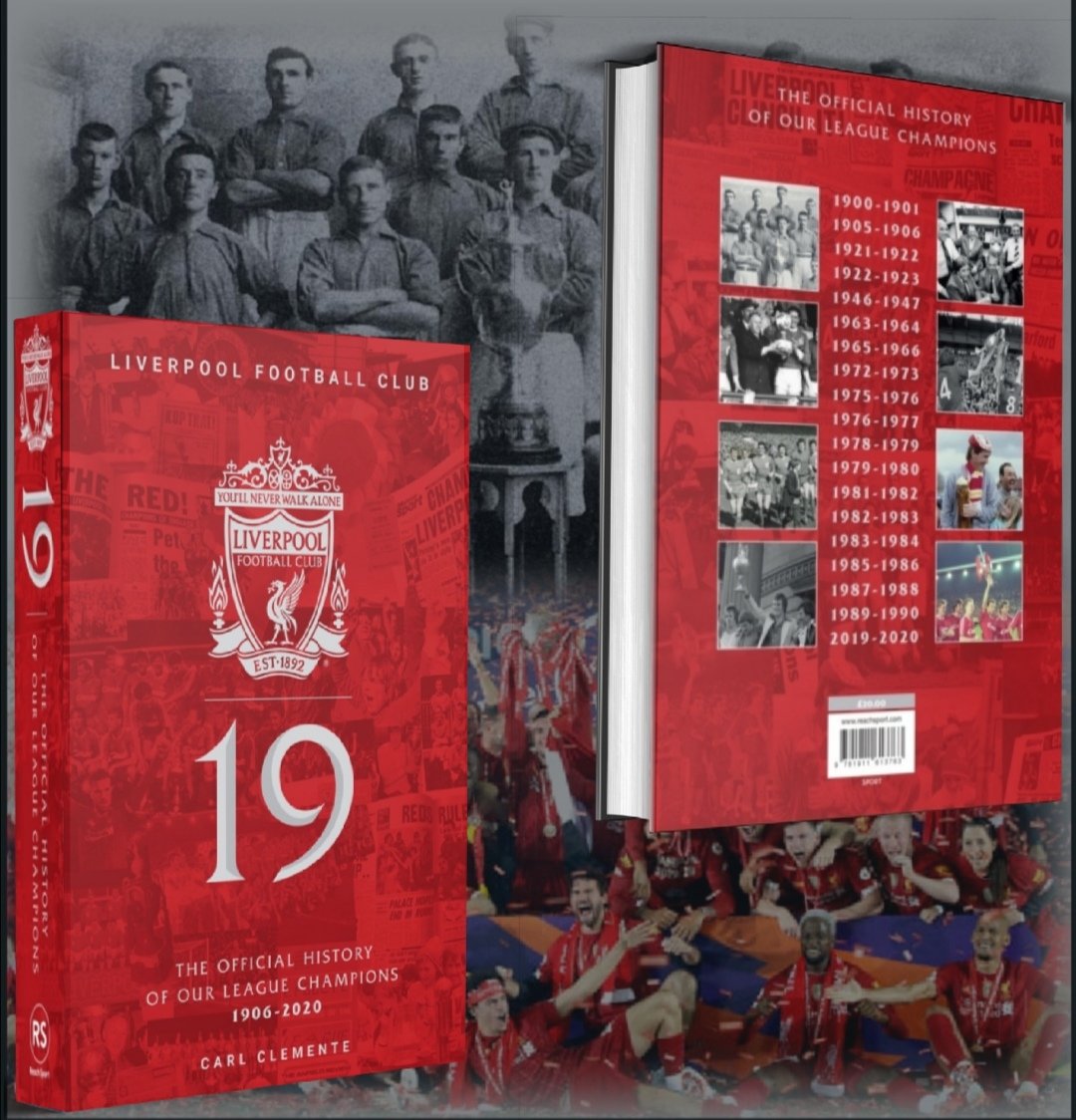 clemente_carl's tweet image. Signed &amp;amp; personalised copies of '19' available. 560 pages of #LFC's league title successes spilt into 19 in-depth stories. Packed with anecdotes, facts &amp;amp; statistics. Includes the thoughts of the players, managers, protagonists and fans throughout the 120-year period. Dm to order!