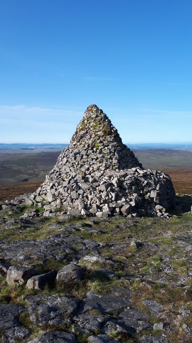 JamesFStone's tweet photo. Morning sun and ancient cairns - Cairn Table, Southern Uplands today @StormHour @walkhighlands #marilyns #marilynbagging https://t.co/8SyJv30Kad