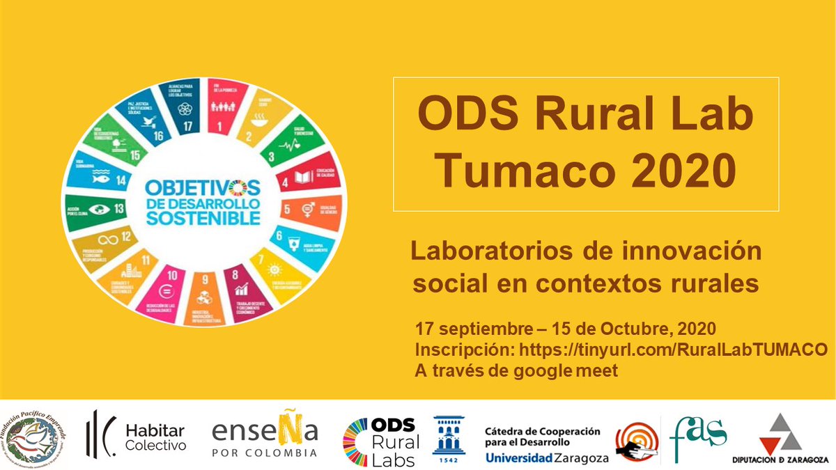 Comenzó ya el <a href="/odsrural/">ODSrural_lab</a> Lab en #Tumaco #Nariño. En la 1er sesión + de 50 personas de la región conectadas: miembros de organizaciones locales, representantes comunitarios, profesores, interesadas en aprender sobre los #ODS y la #Agenda2030 e integrarlos en proyectos comunitarios.