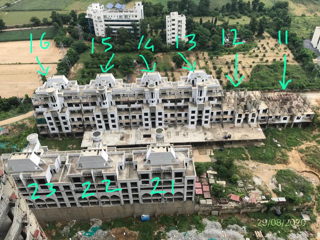 fools_R_Us's tweet photo. The mystery of the never mentioned and always ignored Tapas Blocks in #RahejaRevanta by #RahejaDevelopers. Blocks 11, 12, 24, 25 lying incomplete. Blocks 16A, 17, 18, 26, 27 foundation work not started. This after 4 year delay already, thank you #NaveenRaheja for our nightmares. https://t.co/Q2ApEYevHT