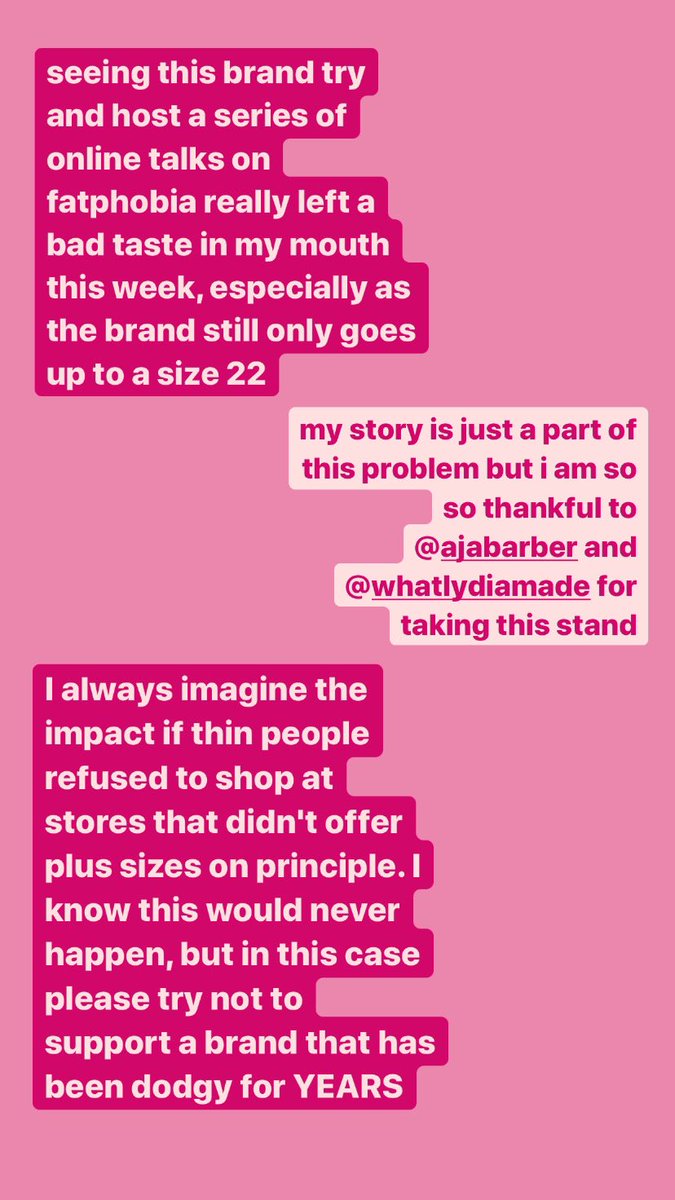 when a brand doesn't produce plus sizes please always question their intentions, but in particular brands that tout themselves as inclusive and ethical