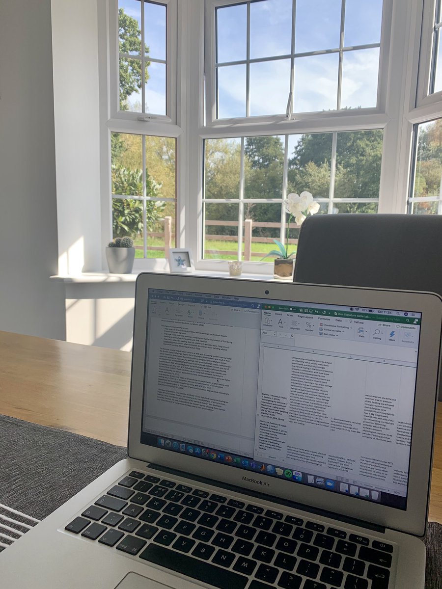 Dissertation writing with half an eye on the good weather outside👀 looking forward to being back with <a href="/UoSotonPT/">Southampton University Physiotherapy Programme</a> #physio #cspstudents