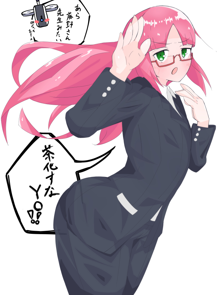 やよいにパンツスーツ着せてメガネかけて髪をキャバ髪にすると凄く女教師って感じでした #アリスギア #アリスギアお絵かき 