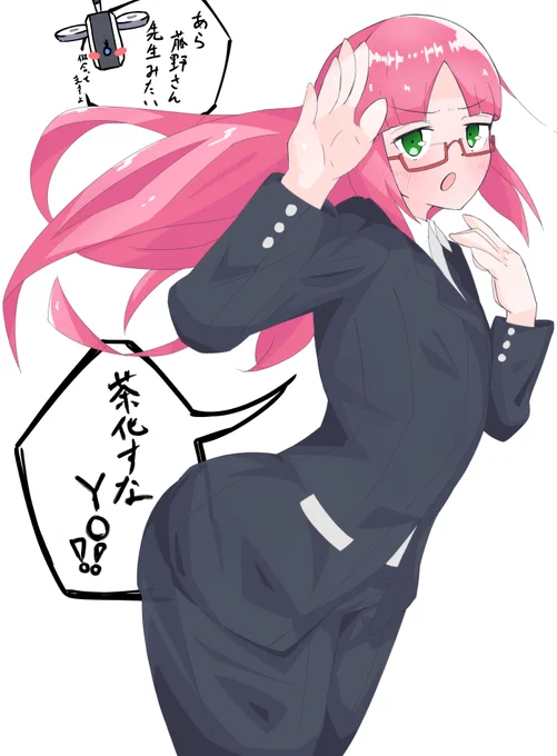 やよいにパンツスーツ着せてメガネかけて髪をキャバ髪にすると凄く女教師って感じでした #アリスギア #アリスギアお絵かき 