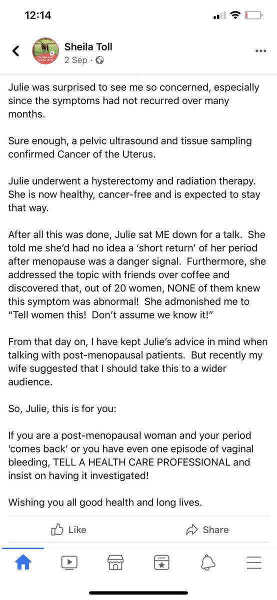 This has blown up over on my FB, I don’t know how best to reproduce it here but it’s worth a read. Women don’t know this stuff because it’s not researched, it’s just ‘known’ by clinicians, but they can only act when women speak. It needs a public health campaign #menopause