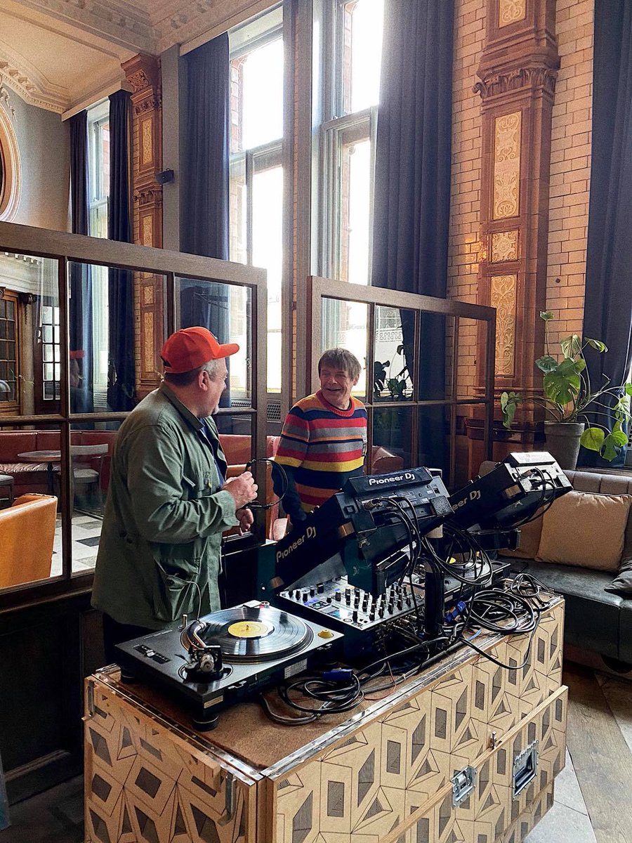 TheRefugeMcr's tweet photo. This Is The One 🍋 Brunch with Mani + @lukeunabomber  at Refuge. Well done to those who booked ahead for brunch service today, these two are playing up a storm. #BackToRefuge #thestoneroses #primalscream https://t.co/hiX1rZcioA