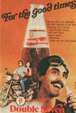 1977 - Coke decides to leave India. This left a big void with no big cola player. Government tasks Modern foods industries, a PSU to develop a replacement of CokeA brand with less caffeine is created & named Double 7 (77), after the year in which Janta Dal came into power8/