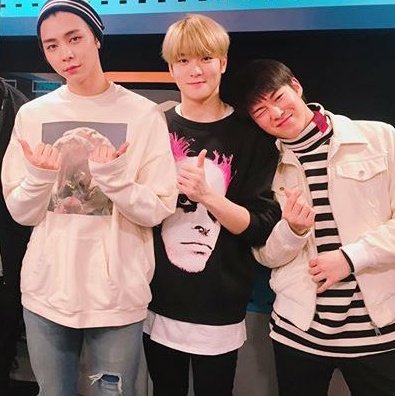 Jaehyun and Taeyong. They're not in exactly the same shirt, as Jaehyun is wearing a crew neck sweatshirt and Taeyong is wearing an oversized t-shirt, but the print is iconic.(Jaehyun wore this print all the way back in 2017 and Taeyong in 2020 )