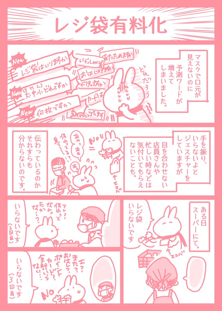 コロナによる耳がきこえない人への困りごとを漫画にしてみました。これで少しでも「こういう人がいるんだな」って思ってもらえたら幸いです。 