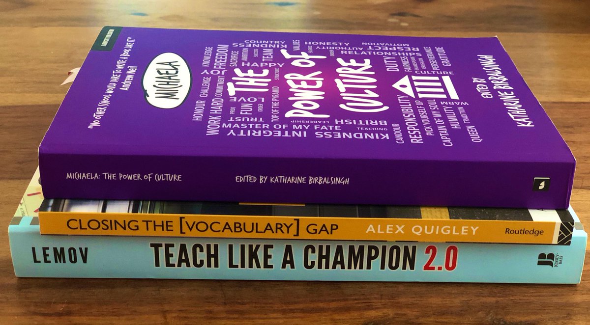 OfficialNUSA's tweet photo. Just some of the books that the #TeachingAndLearningTeam are reading, lead by Mrs Howard! The practitioners involved get excited to discuss chapters in their book club session! Thank you @Doug_Lemov @HuntingEnglish @Miss_Snuffy #AmazingNUSA #WorkHardBeKind #ThinkBigger #NoLimits https://t.co/FWAJgQZ91s