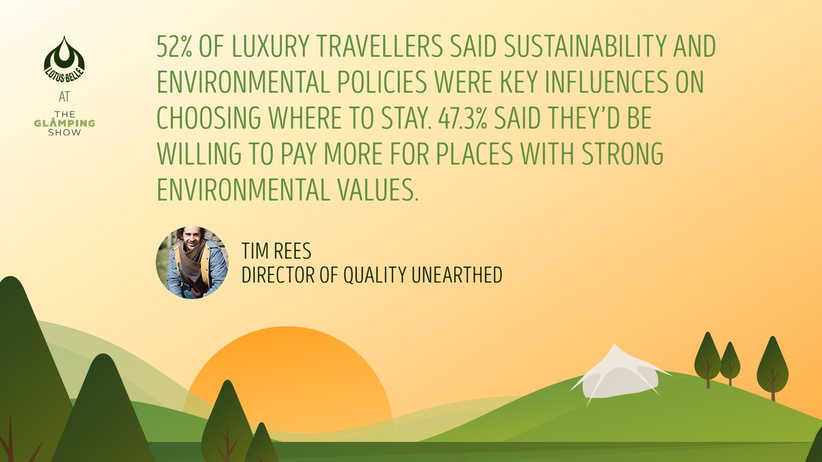 There’s a lot of value in ensuring your glampsite upholds sustainable standards and an environmentally-conscious ethos, says @QualityUnearthd’s Tim Rees. The statistics agree ✅