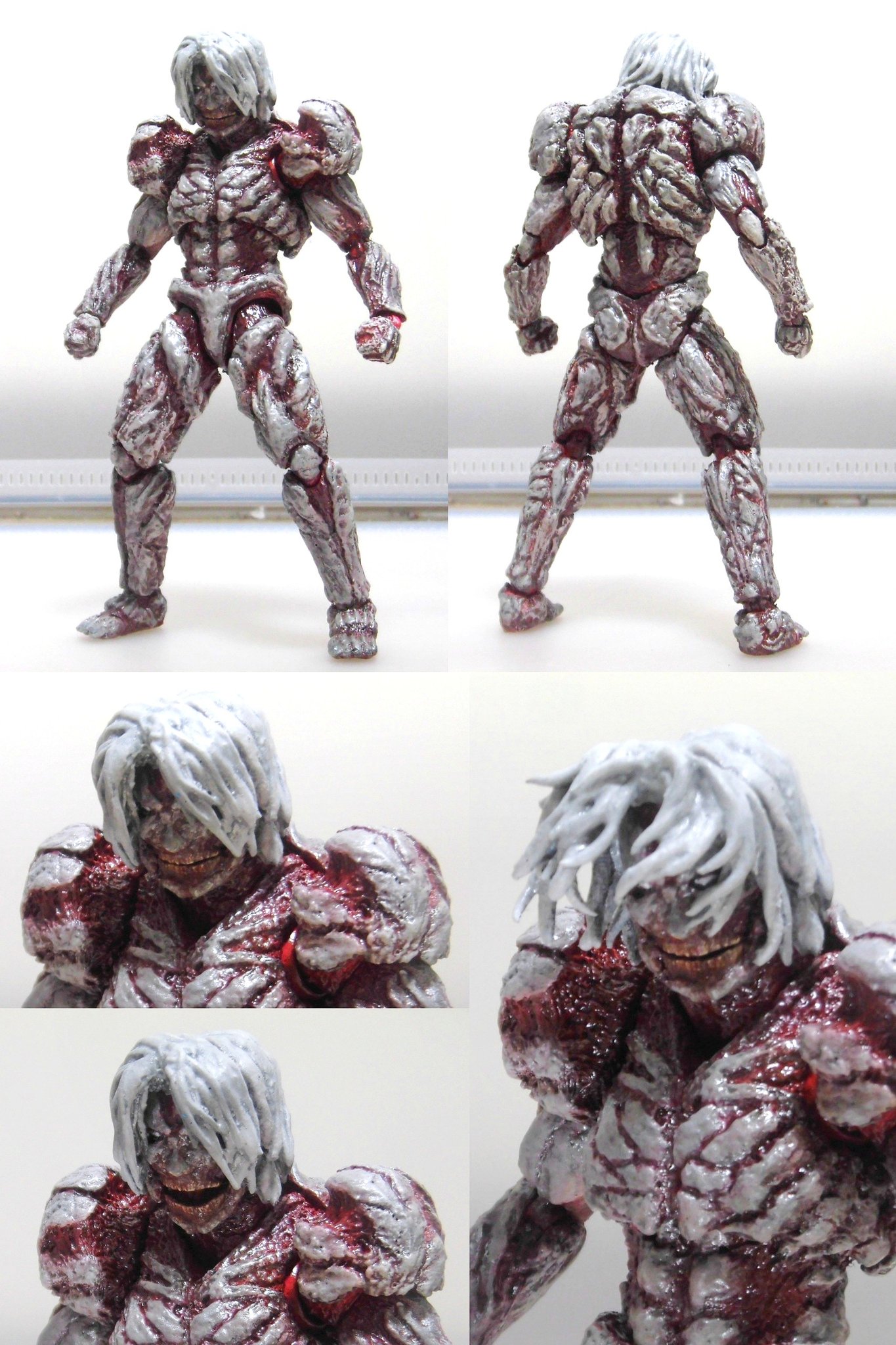 さいふ Ultra Act改造 実写版 鎧の巨人 ウルトラマンタロウを素体に 白い巨人 小説版 ことシキシマ巨人を造りました やっと完成です 肩可動が気になったので肩のカバーを切り取り関節に接着し 簡素なロール軸を追加しました とにかく資料が少ない
