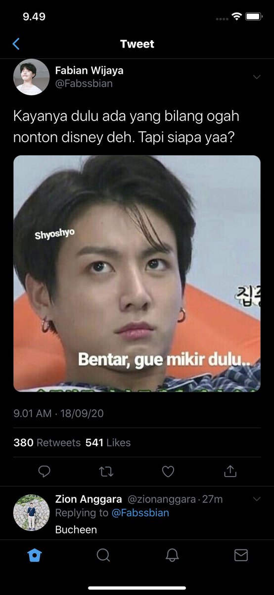 Selera bisa berubah kali, Sdr. Bian