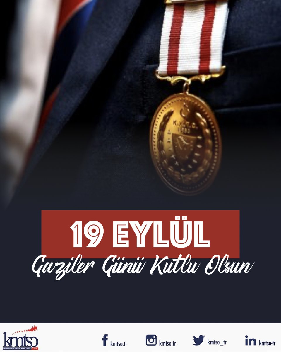 Başta Gazi Mustafa Kemal Atatürk ve silah arkadaşları olmak üzere tüm gazilerimizi saygı, rahmet ve minnetle anıyoruz. 
#VatanSizeMinnettar
#GazilerGünü #KMTSO