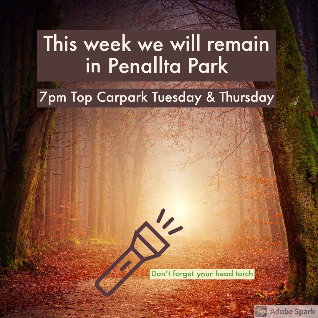 For this week we will stay in Penallta Park to make it easier during recent restrictions - All welcome, remember the 2m rule 😉