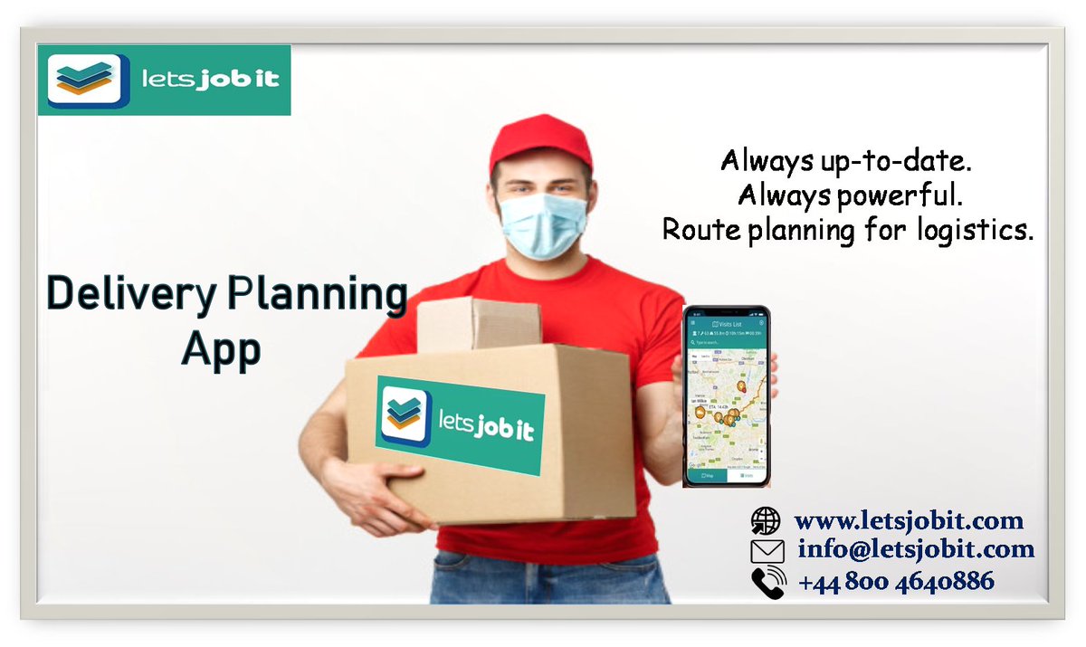 LetsJobItUK's tweet photo. Delivery planning looks easier when you use the best #DeliveryPlanningApp📲.This delivery planning app is announced by #LetsJobIt.If you want to add speed for your #logistics_business and want to serve customers on time, then you should use the best delivery planning app now. https://t.co/FvstbM97za