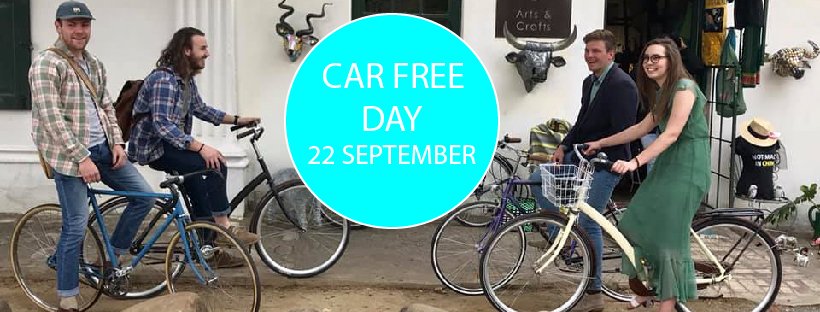 Go car free for one day on Tuesday in #Stellenbosch #cyclestellenbosch