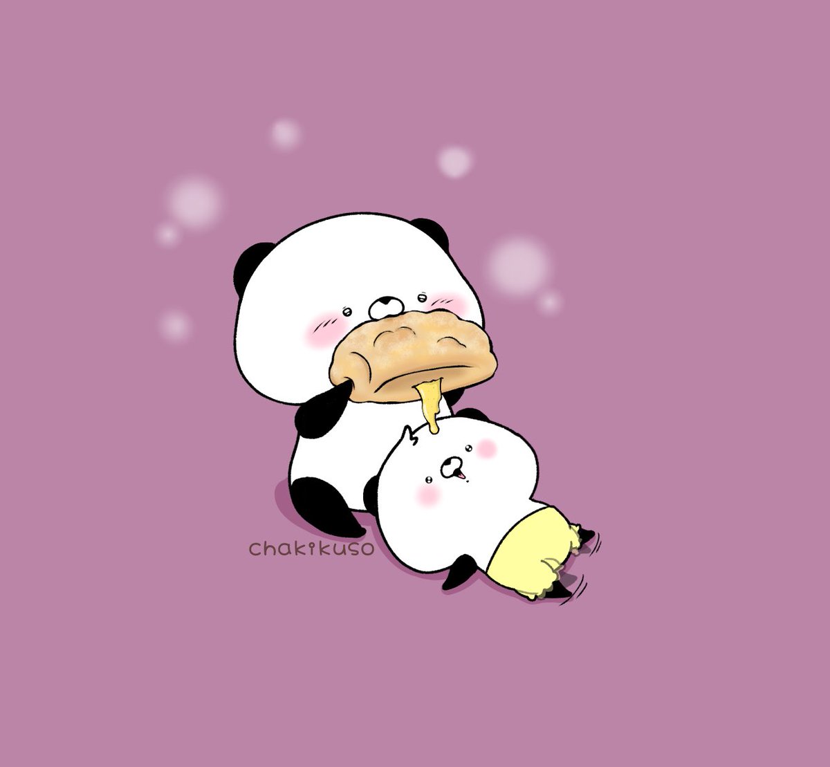 「シュークリームの日
#こころにパンダ 
#イラスト #シュークリーム 」|chakikusoのイラスト