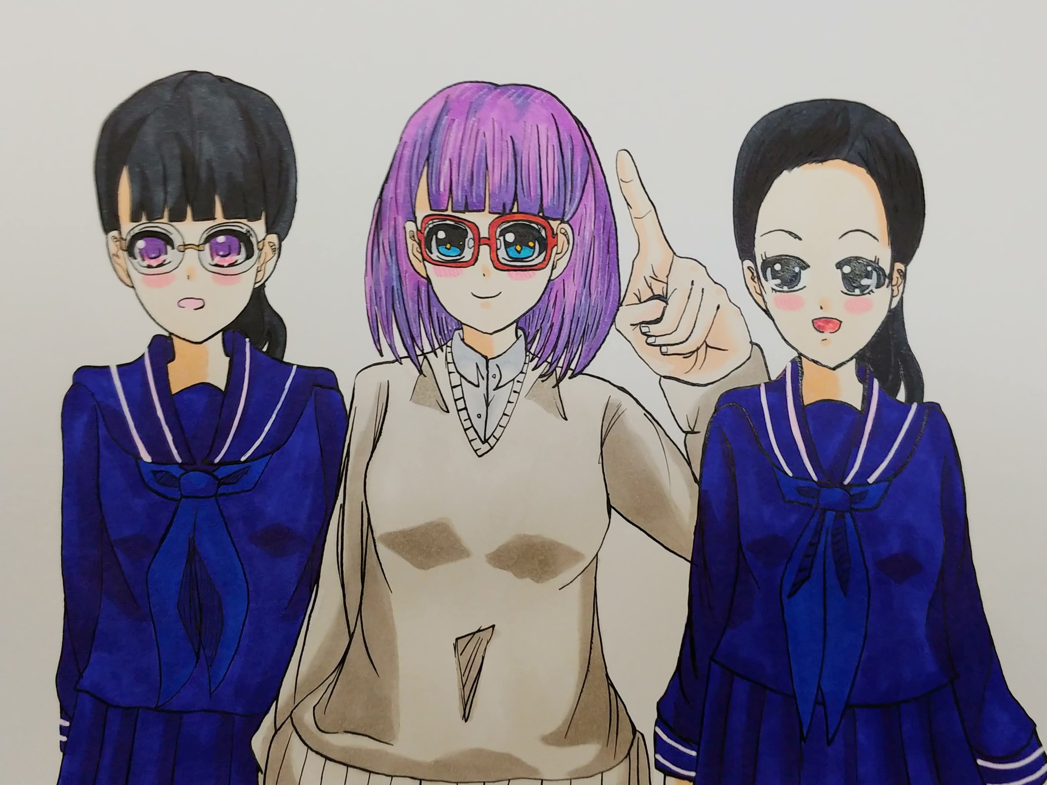 星海遥琉 在 Twitter オリキャラの真面目な女子高生とオシャレな女子高生の個性的なイラストを描きました 気に入っていただけたらフォロー ｵﾈｶﾞｲｼﾏｽ ﾟ O ﾟ 創作クラスタさんと繋がりたい イラストレーション イラストレーター募集 秋の芸術アカウントフォロー