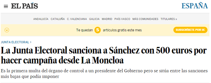 SusVersiva's tweet photo. - Revilla incompleix normes electorals: Junta El. li posa multa d 1000 €.
-P. Sánchez: JEC - multa d 500 €.
ABC publica entrevista a Arrimadas: JEC-multa d 1000 € al diari i 0 a la política.
Casado envia sms massius: la JEC no li posa cap sanció.
#TorraIN #JustíciaDelEnemic https://t.co/RR7yhVXLud